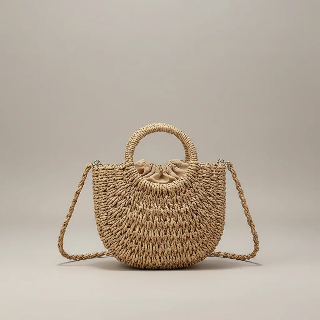 Sac tressé bandoulière femme style vacances - Vue 31 - sac tressé