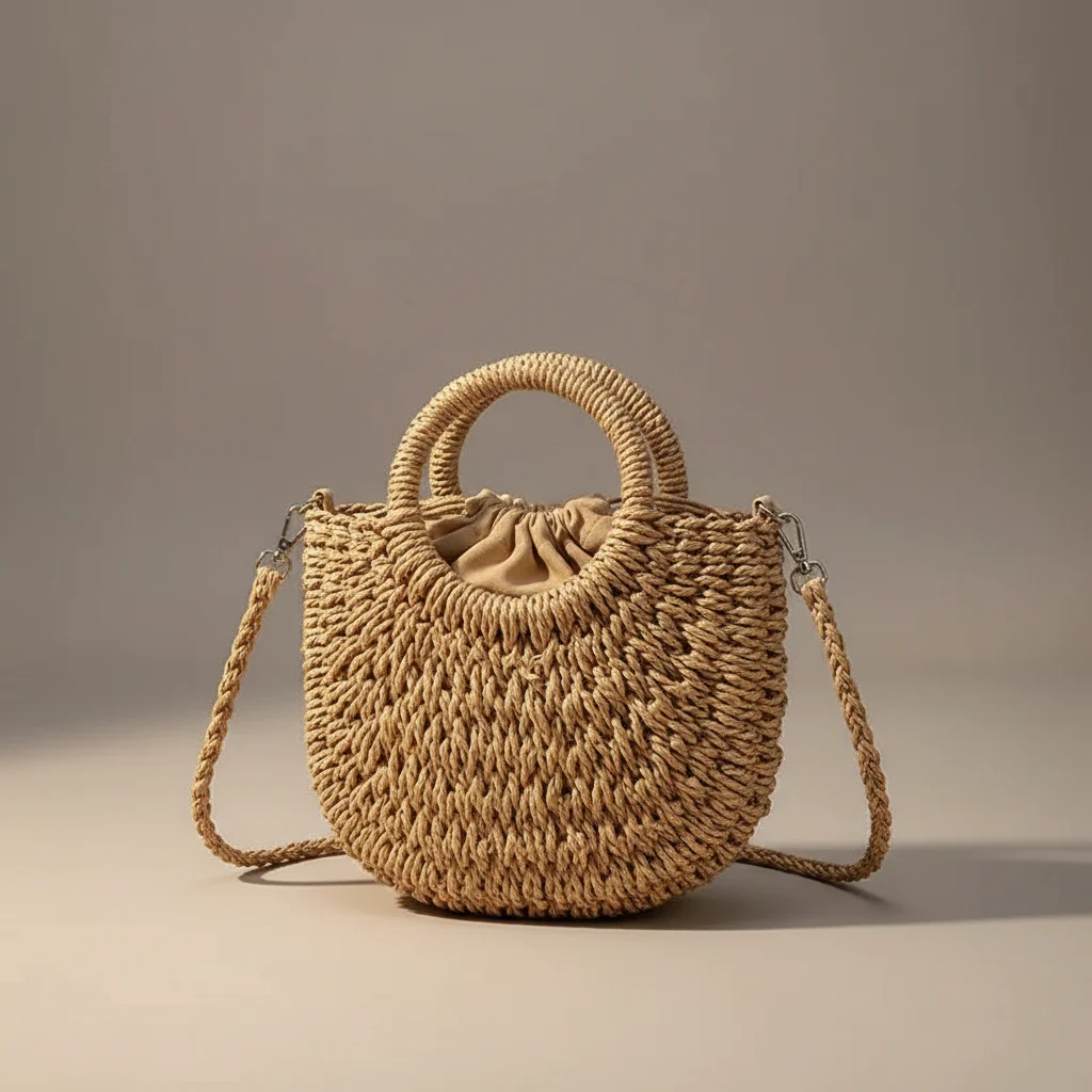 Sac tressé bandoulière femme style vacances - Vue 32 - sac tressé