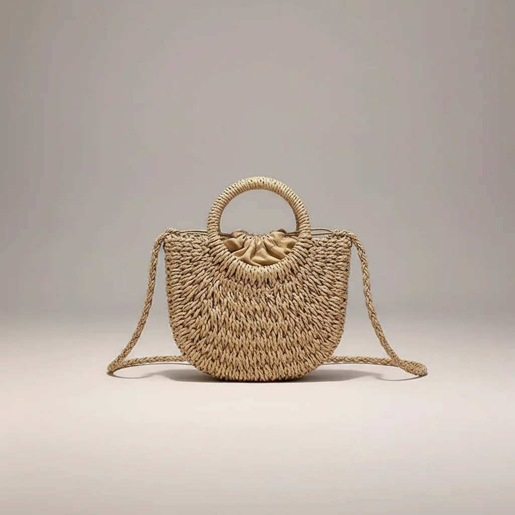 Sac tressé bandoulière femme style vacances - Vue 33 - sac tressé