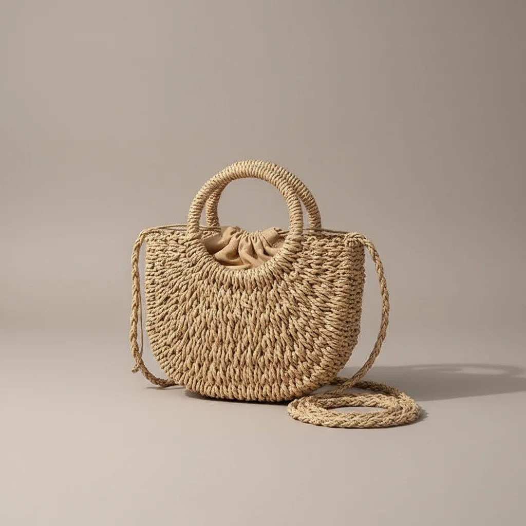 Sac tressé bandoulière femme style vacances - Vue 35 - sac tressé