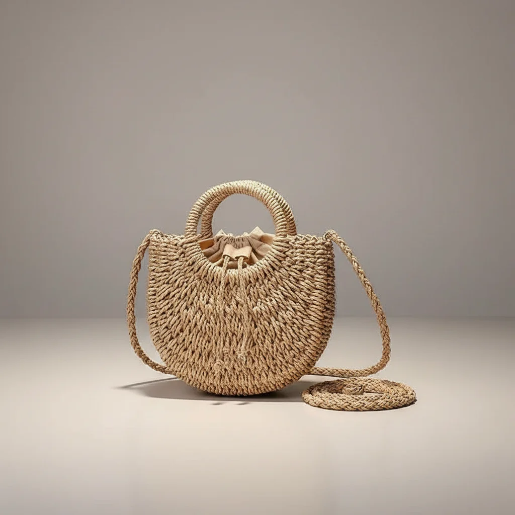 Sac tressé bandoulière femme style vacances - Vue 36 - sac tressé