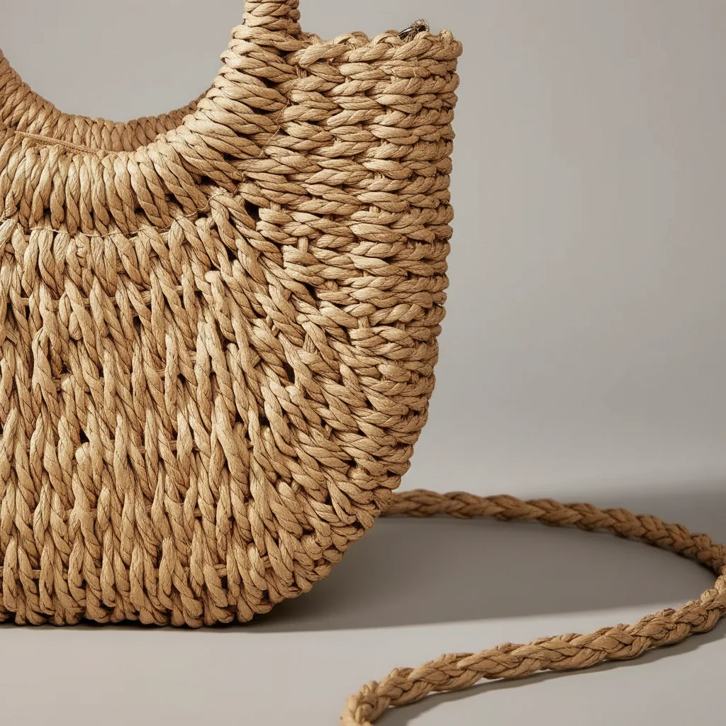Sac tressé bandoulière femme style vacances - Vue 4 - sac tressé