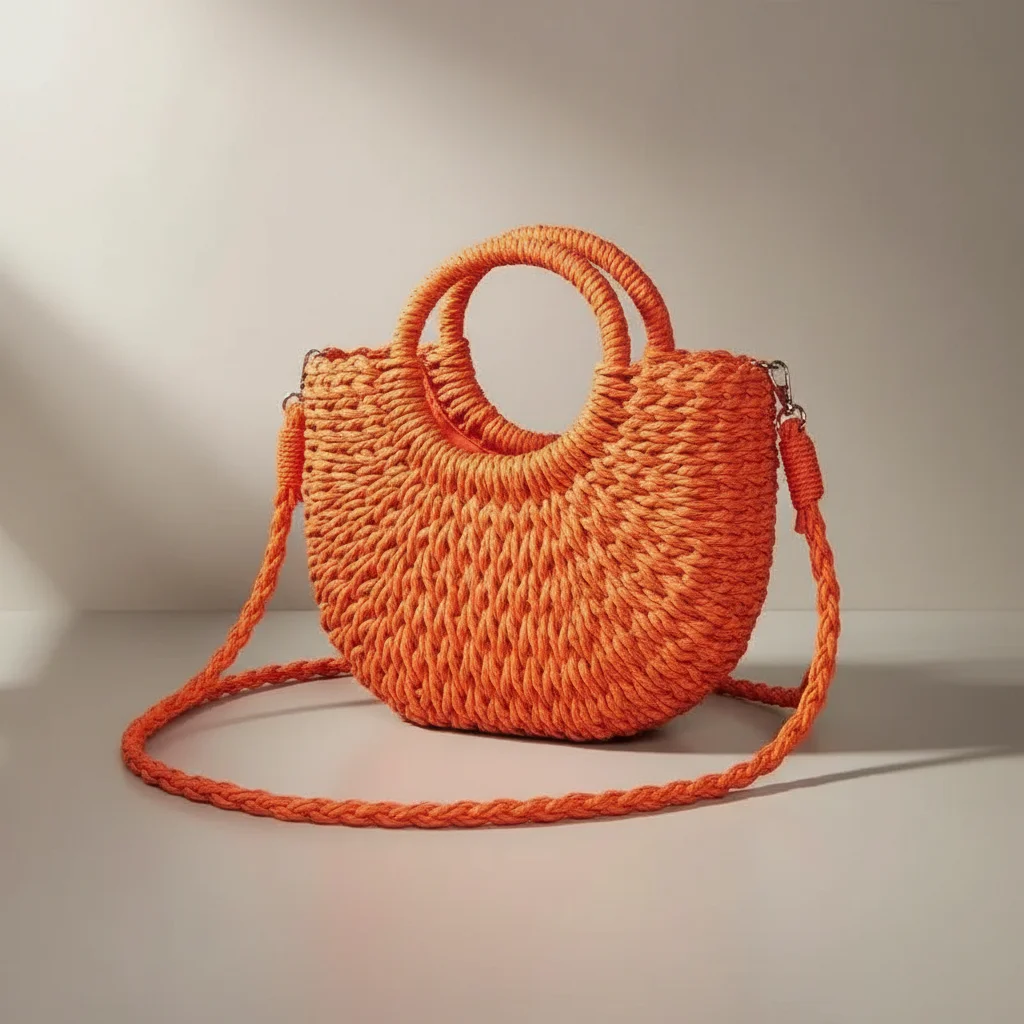Sac tressé bandoulière femme style vacances - Vue 40 - sac tressé
