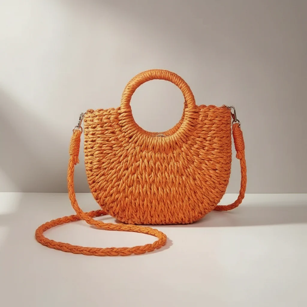 Sac tressé bandoulière femme style vacances - Vue 9 - sac tressé