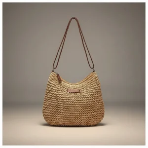 Sac tressé bandoulière papier souple - Vue 2 - sac tressé