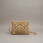 Sac tressé coton bohème bandoulière - Vue 1 - sac tressé
