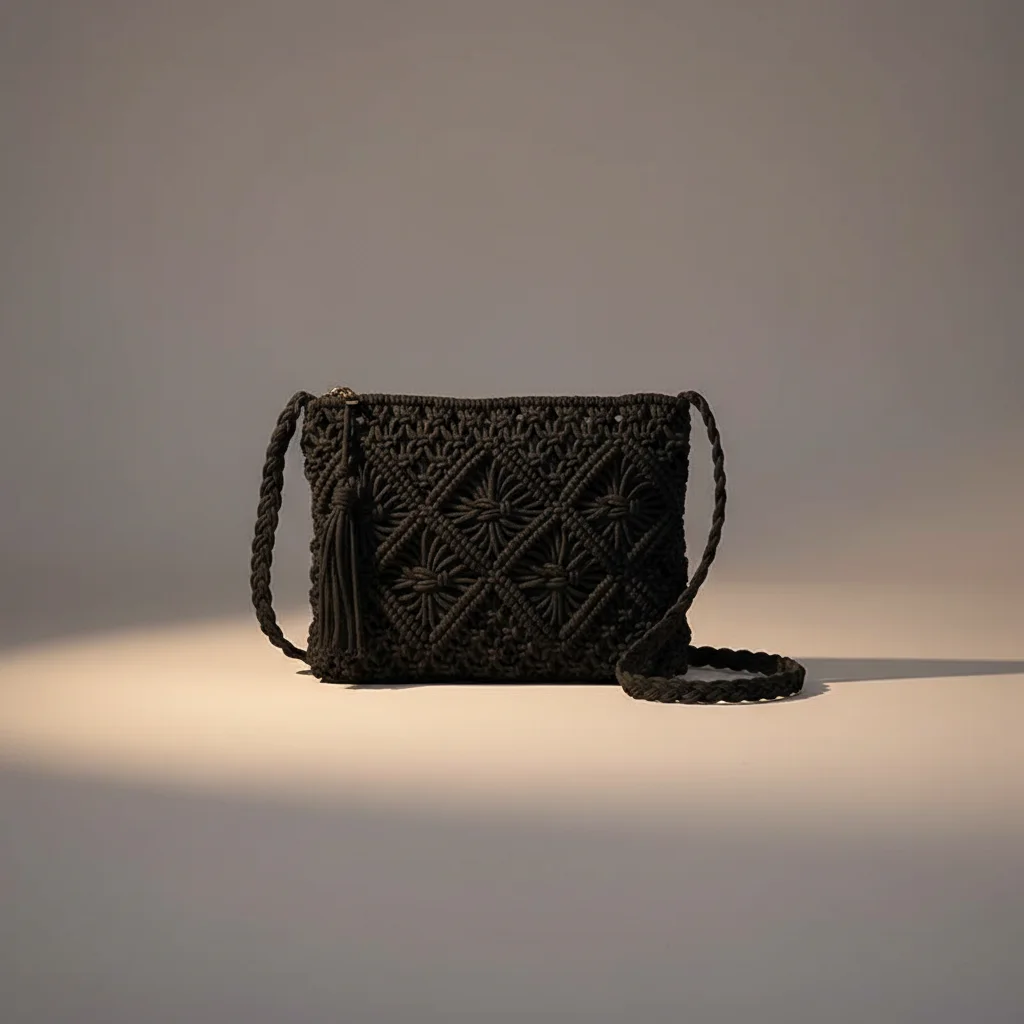 Sac tressé coton bohème bandoulière - Vue 10 - sac tressé