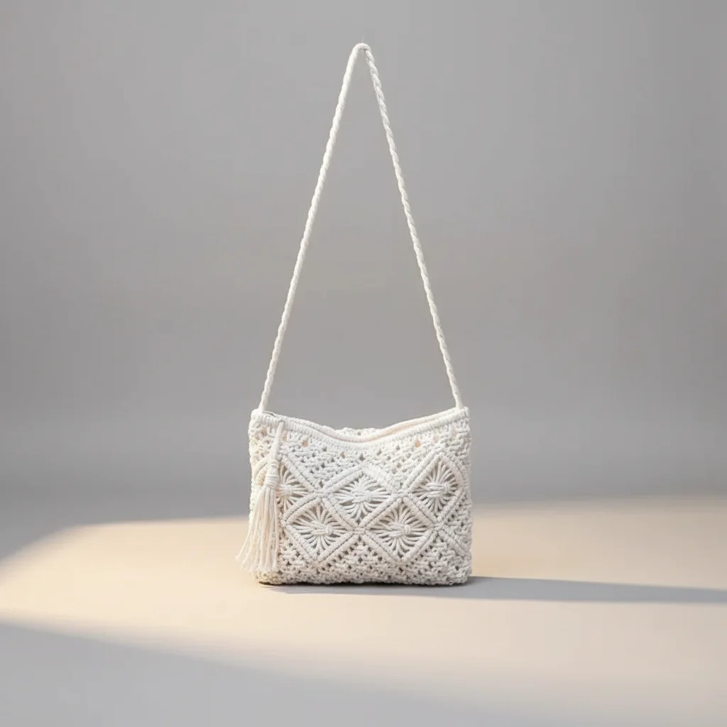 Sac tressé coton bohème bandoulière - Vue 6 - sac tressé
