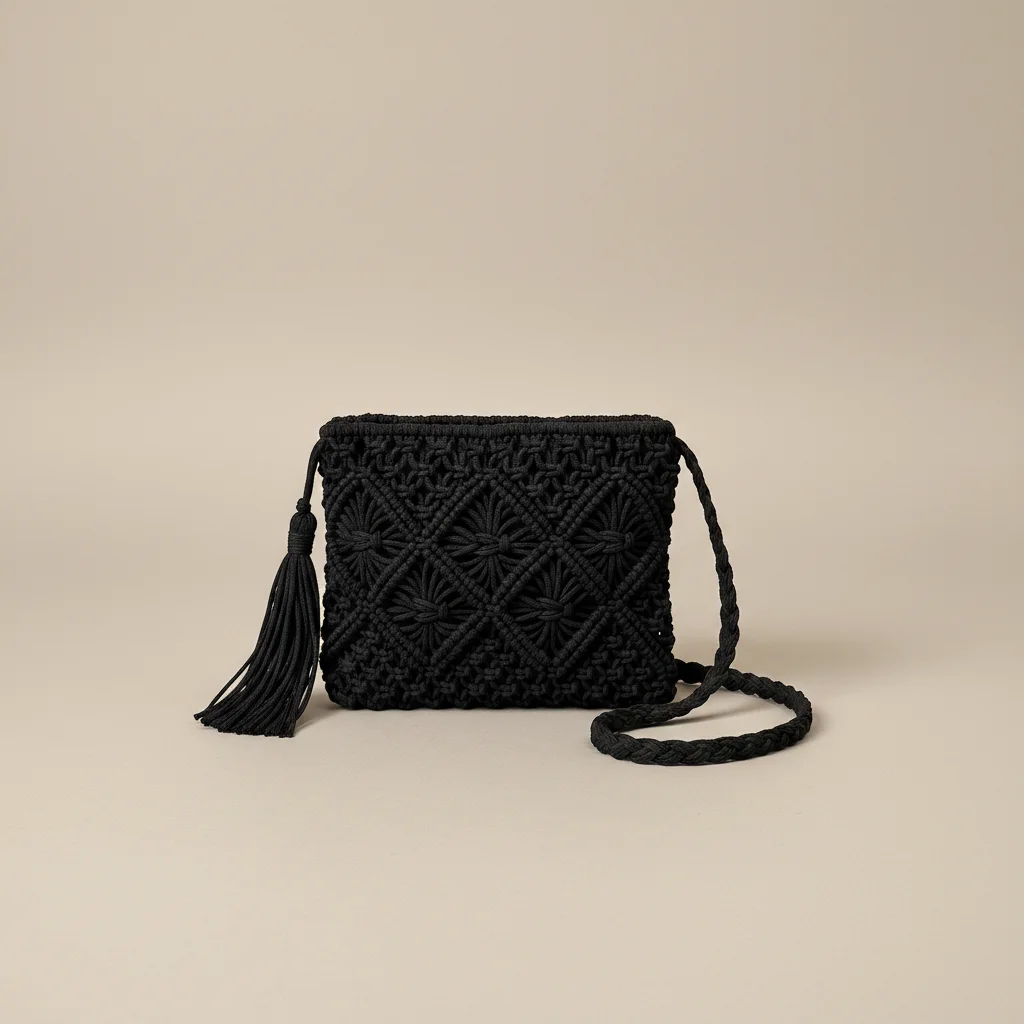 Sac tressé coton bohème bandoulière - Vue 8 - sac tressé