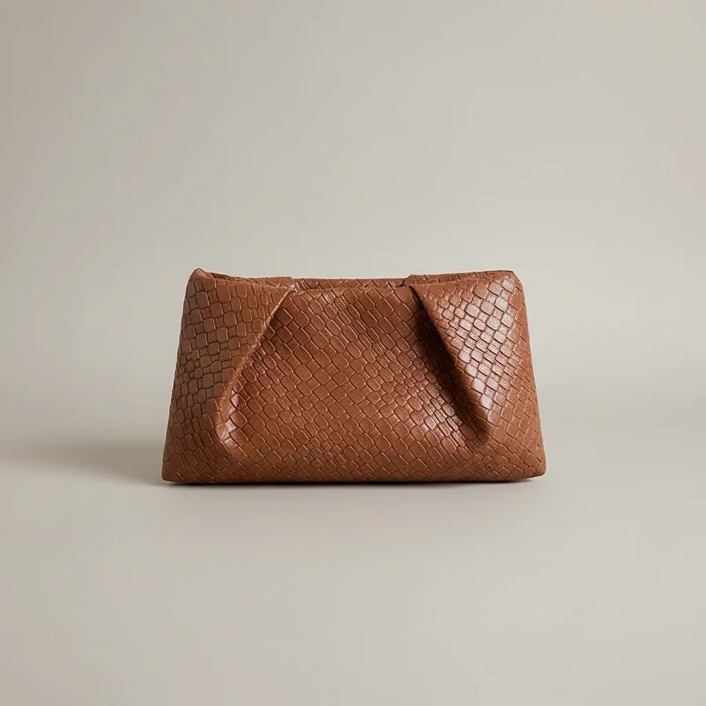 Sac tressé cuir pu soirée élégante - Vue 24 - sac tressé