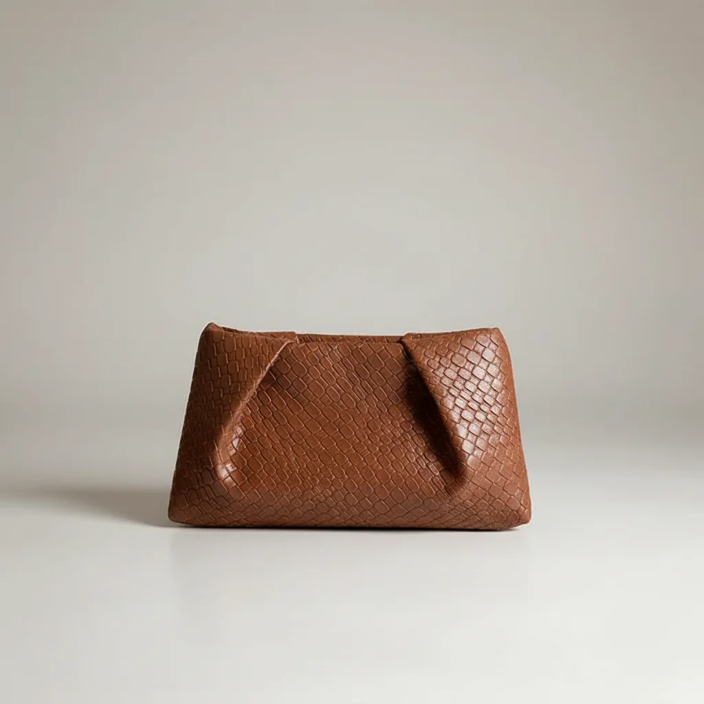 Sac tressé cuir pu soirée élégante - Vue 3 - sac tressé