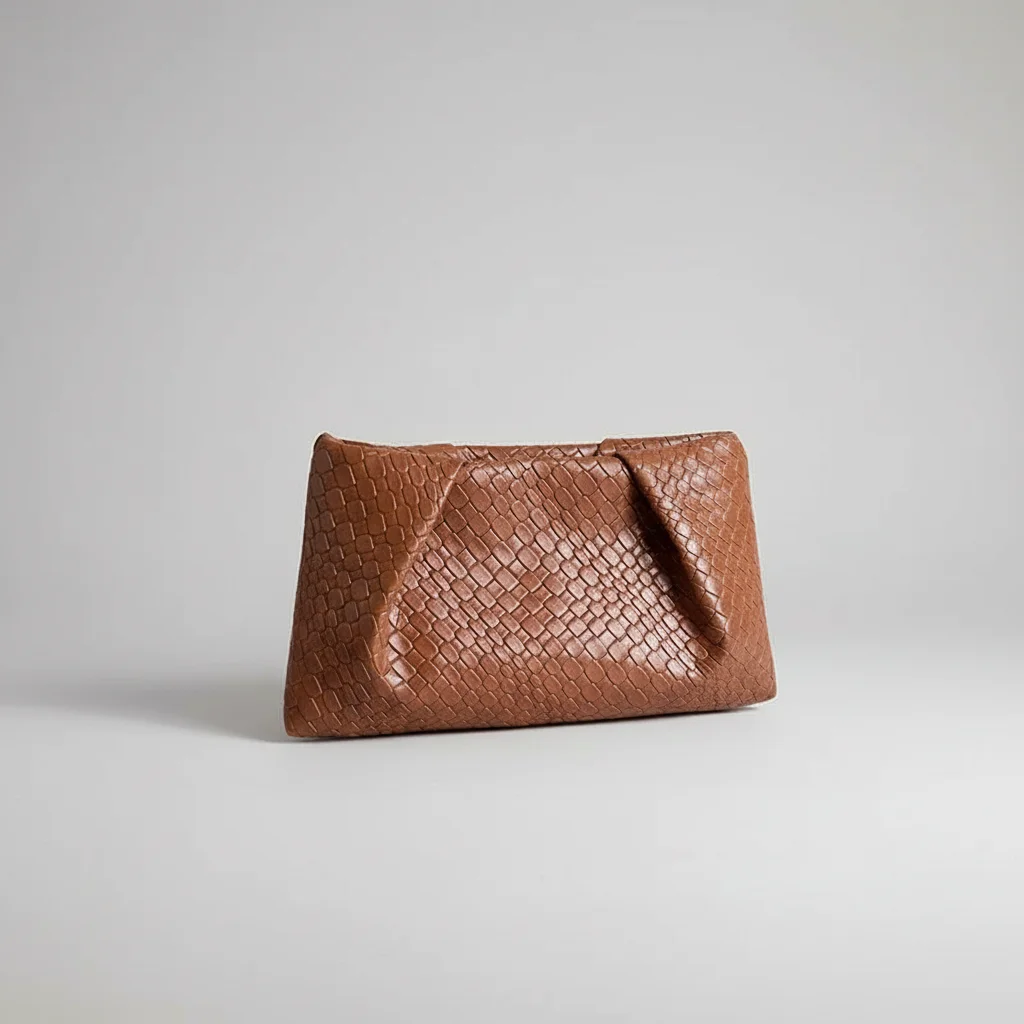 Sac tressé cuir pu soirée élégante - Vue 5 - sac tressé