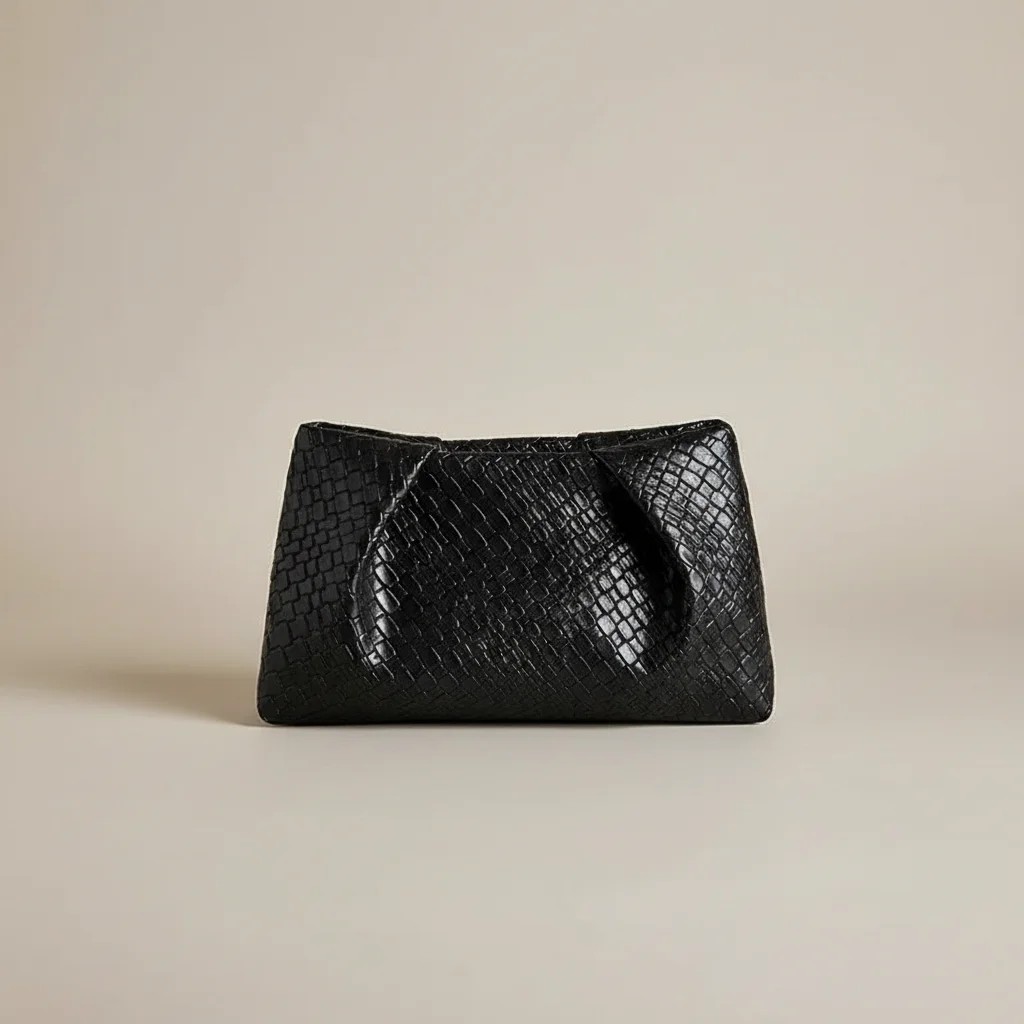 Sac tressé cuir pu soirée élégante - Vue 6 - sac tressé