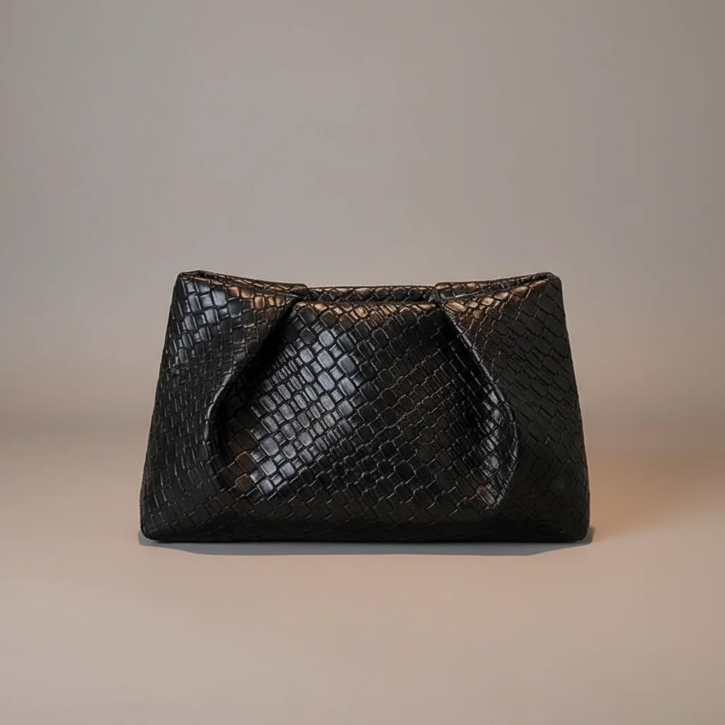 Sac tressé cuir pu soirée élégante - Vue 8 - sac tressé