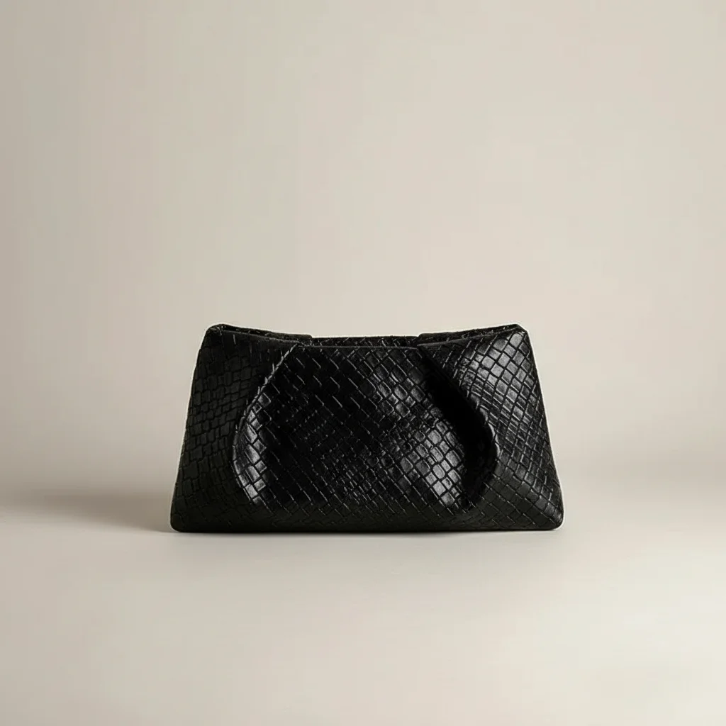 Sac tressé cuir pu soirée élégante - Vue 9 - sac tressé