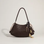 Sac tressé cuir pu style rétro - Vue 1 - sac tressé