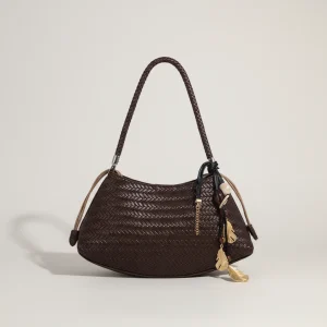 Sac tressé cuir pu style rétro - Vue 1 - sac tressé