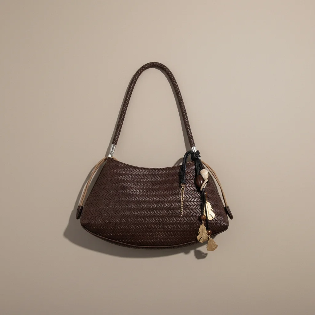 Sac tressé cuir pu style rétro - Vue 3 - sac tressé