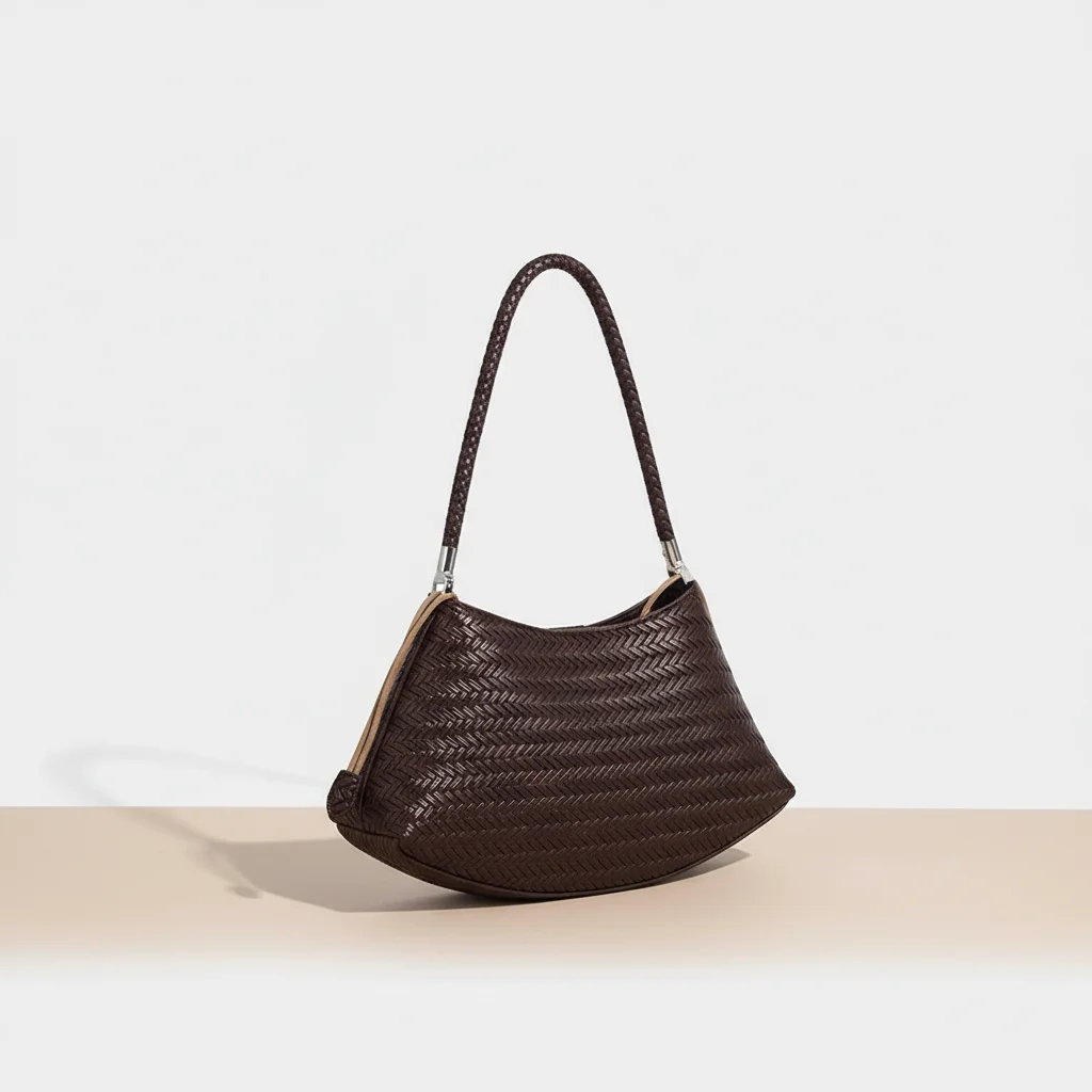 Sac tressé cuir pu style rétro - Vue 5 - sac tressé