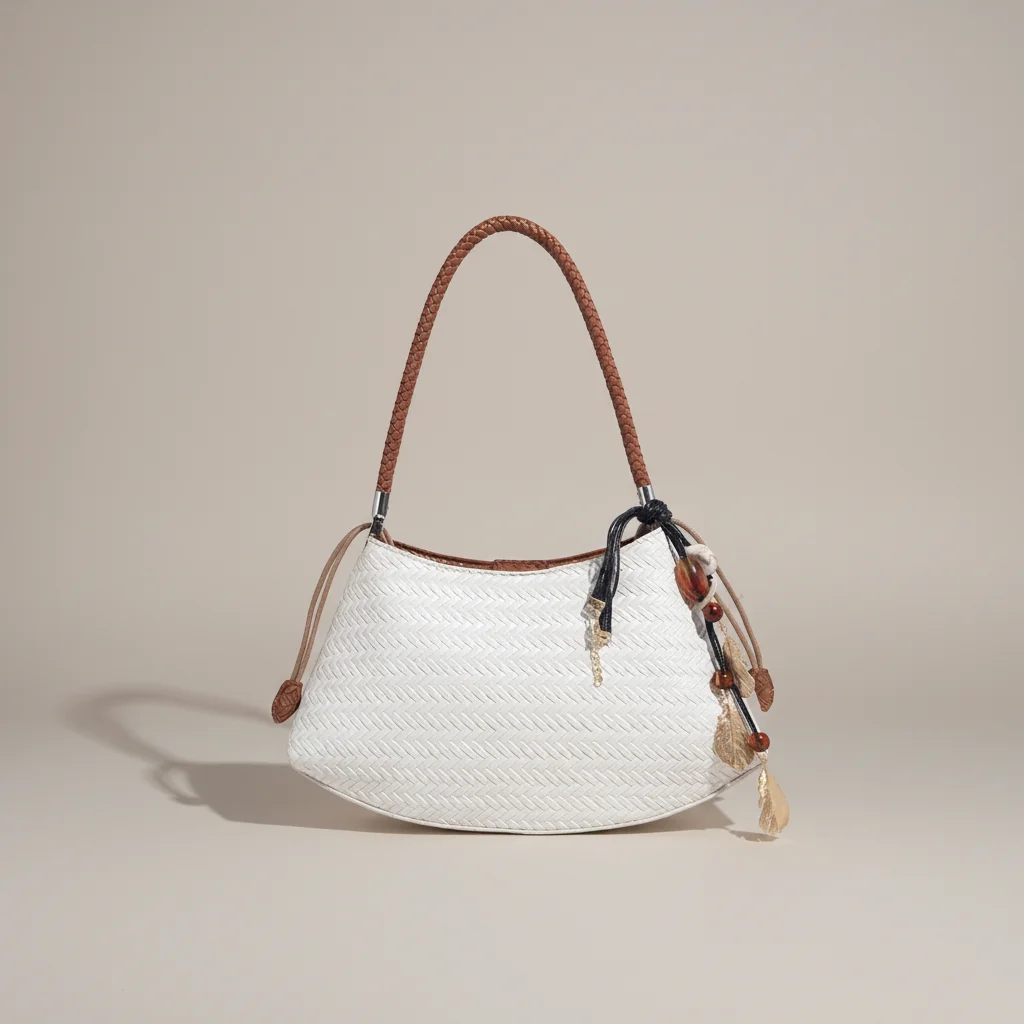 Sac tressé cuir pu style rétro - Vue 6 - sac tressé