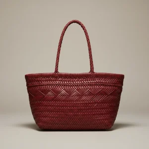 Sac tressé cuir véritable style bohème - Vue 1 - sac tressé