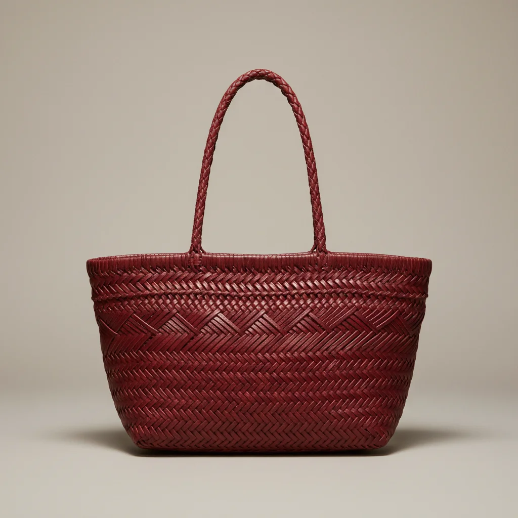 Sac tressé cuir véritable style bohème - Vue 1 - sac tressé