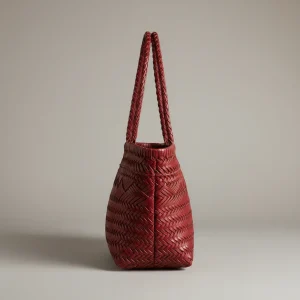 Sac tressé cuir véritable style bohème - Vue 2 - sac tressé