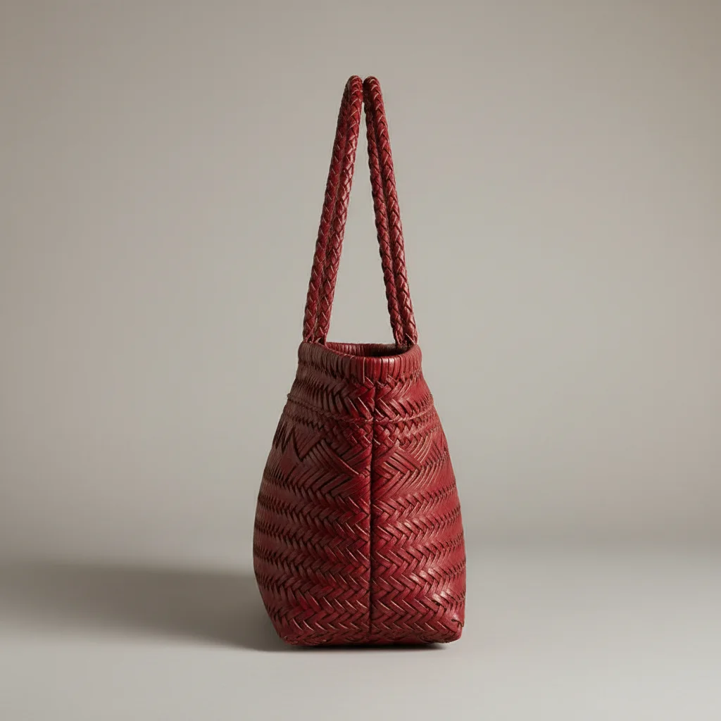 Sac tressé cuir véritable style bohème - Vue 2 - sac tressé