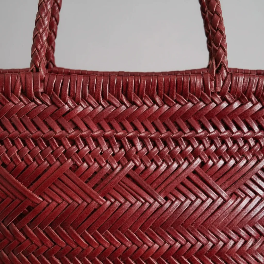 Sac tressé cuir véritable style bohème - Vue 4 - sac tressé