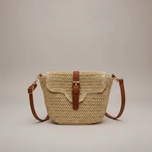 Sac tressé femme bandoulière ajustable - Vue 1 - sac tressé