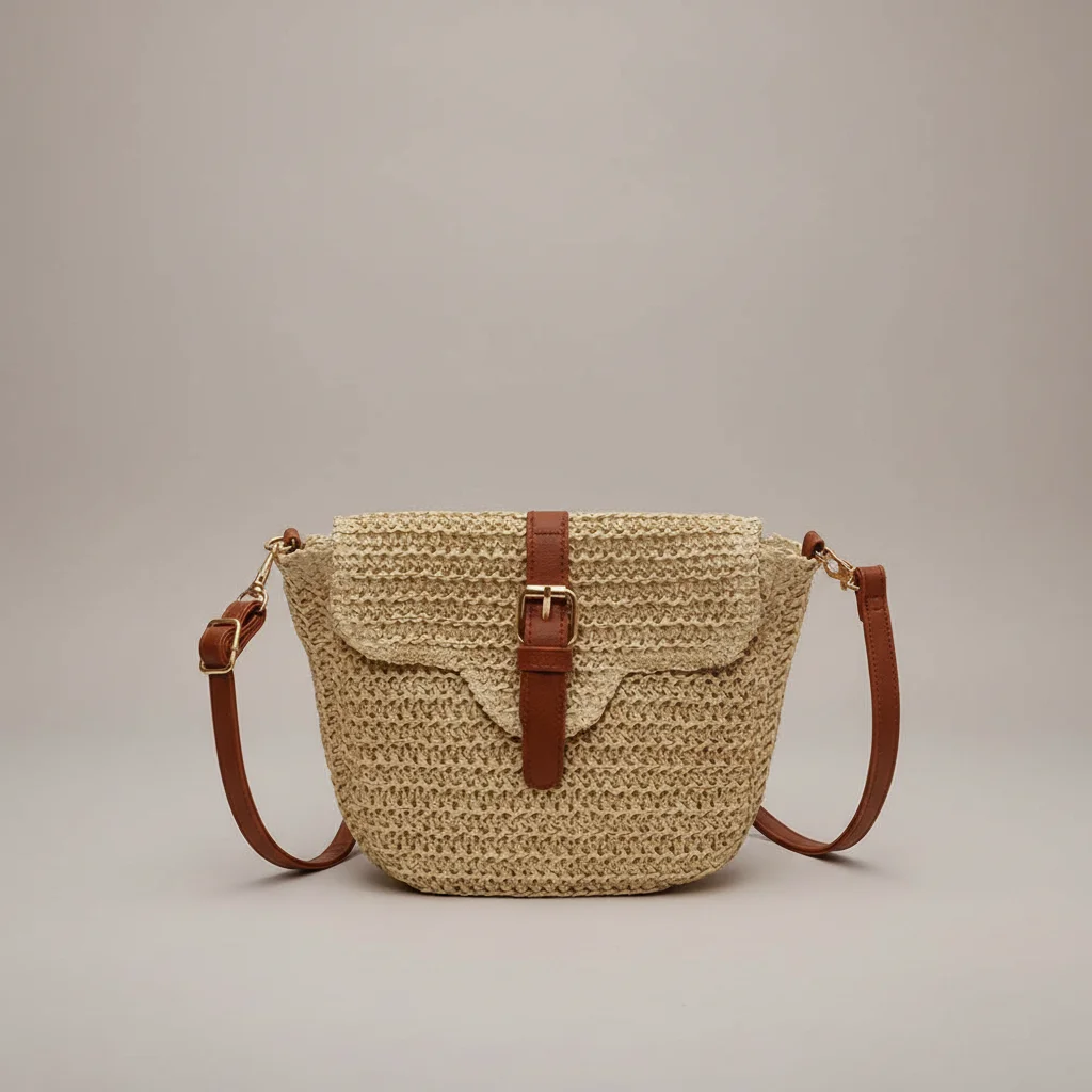 Sac tressé femme bandoulière ajustable - Vue 1 - sac tressé