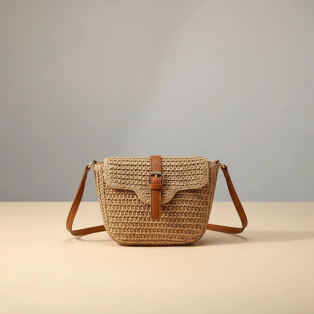 Sac tressé femme bandoulière ajustable - Vue 12 - sac tressé