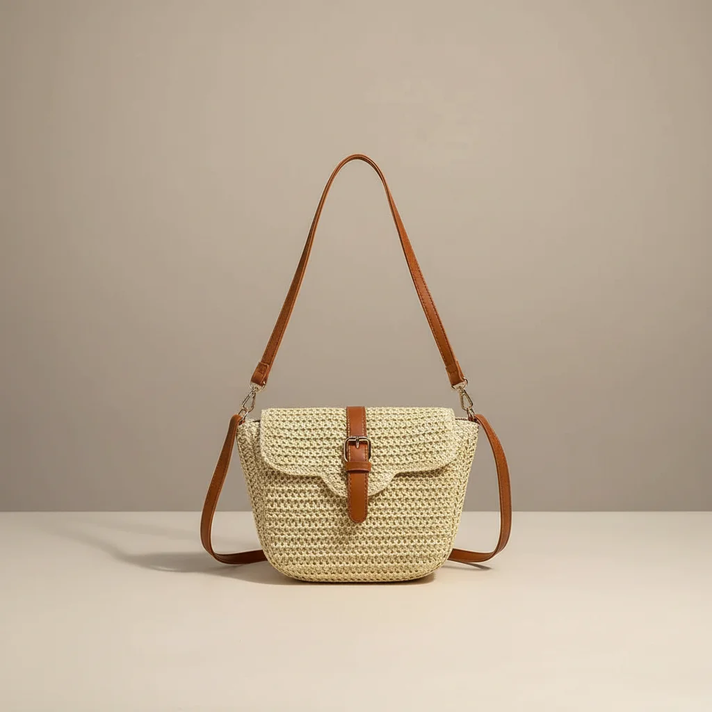 Sac tressé femme bandoulière ajustable - Vue 13 - sac tressé