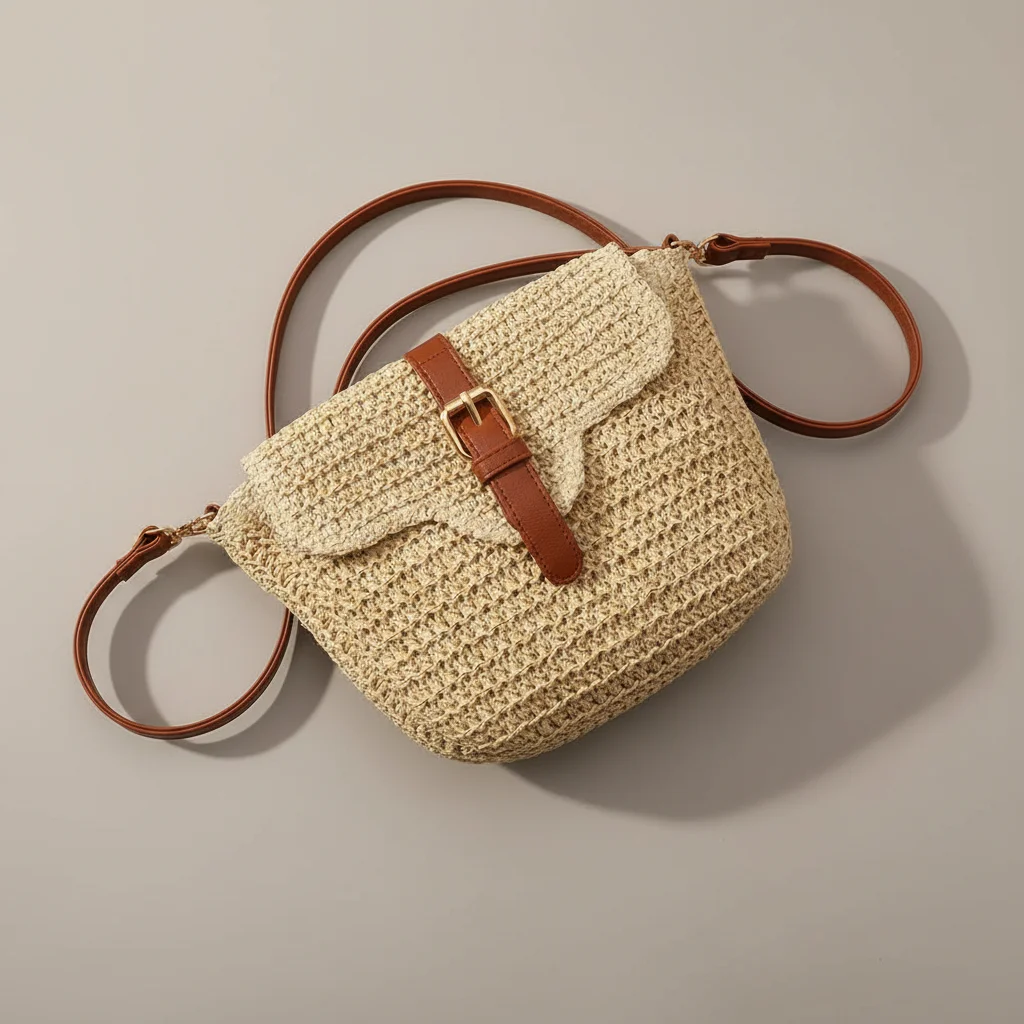 Sac tressé femme bandoulière ajustable - Vue 3 - sac tressé