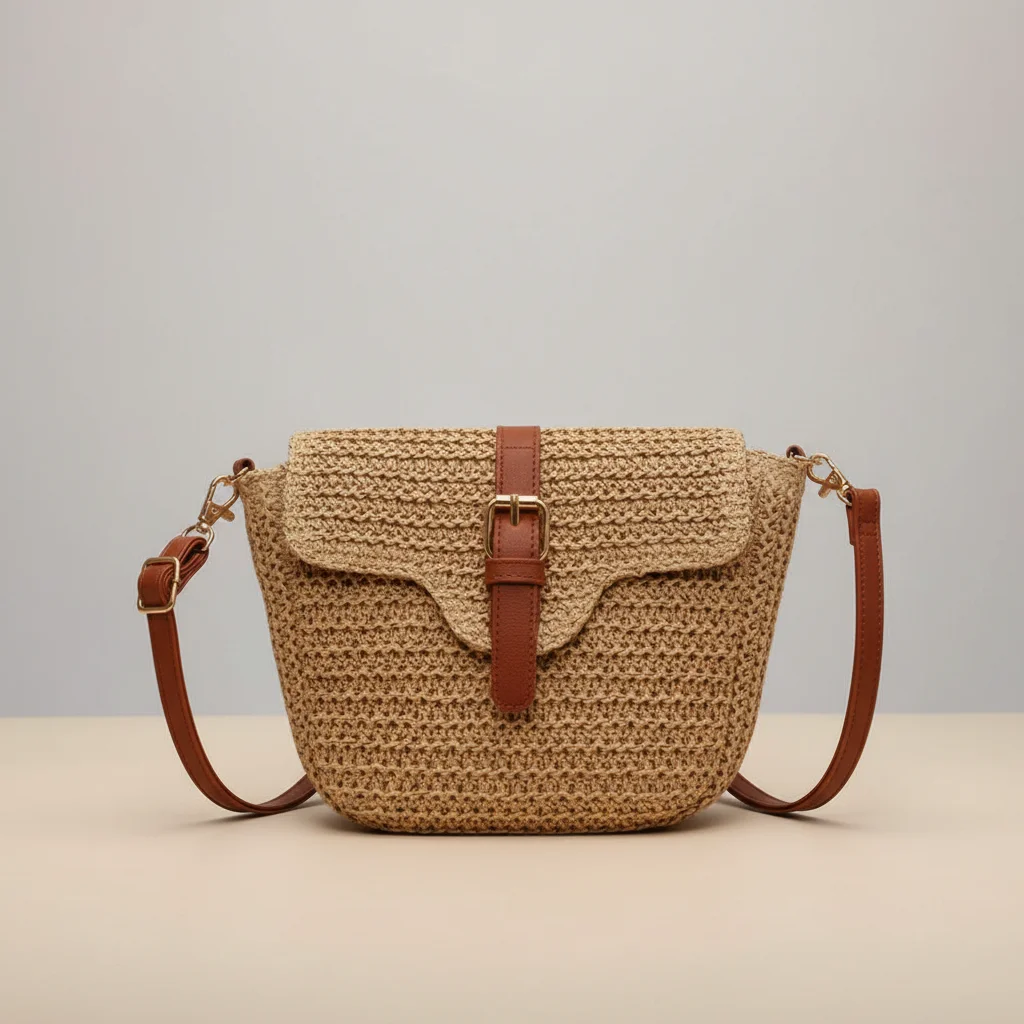 Sac tressé femme bandoulière ajustable - Vue 5 - sac tressé