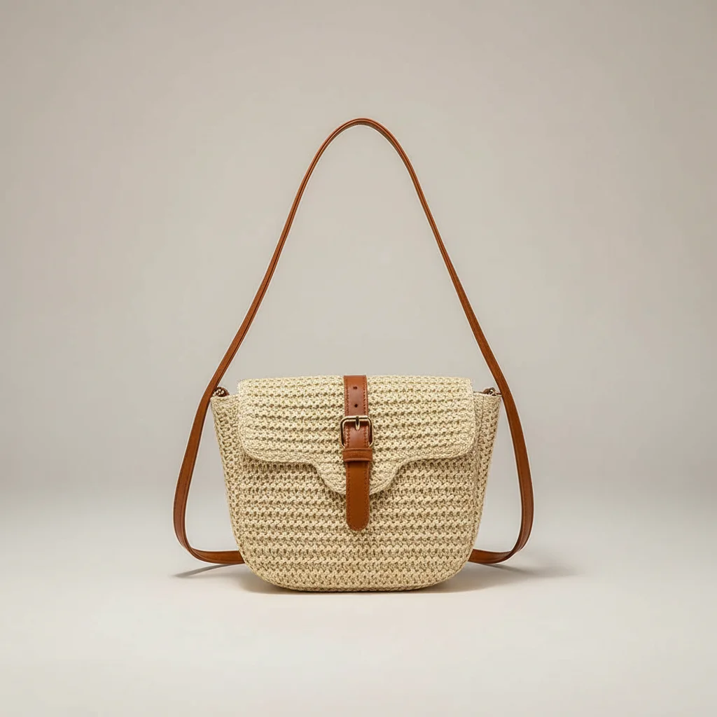 Sac tressé femme bandoulière ajustable - Vue 7 - sac tressé