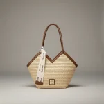 Sac tressé femme en paille grande capacité - Vue 1 - sac tressé