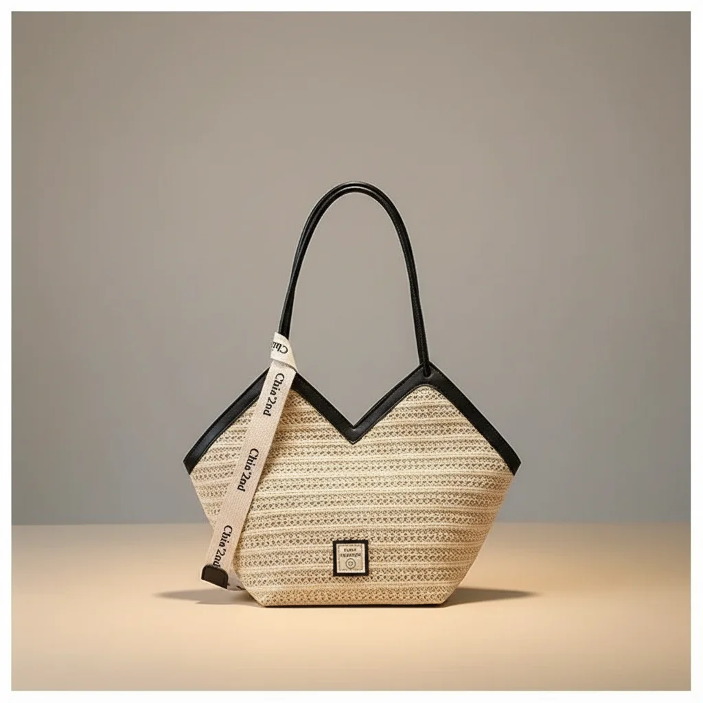Sac tressé femme en paille grande capacité - Vue 14 - sac tressé