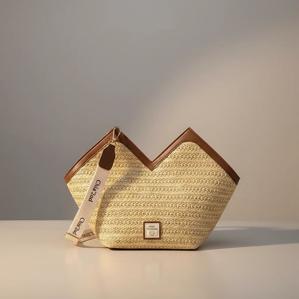 Sac tressé femme en paille grande capacité - Vue 19 - sac tressé