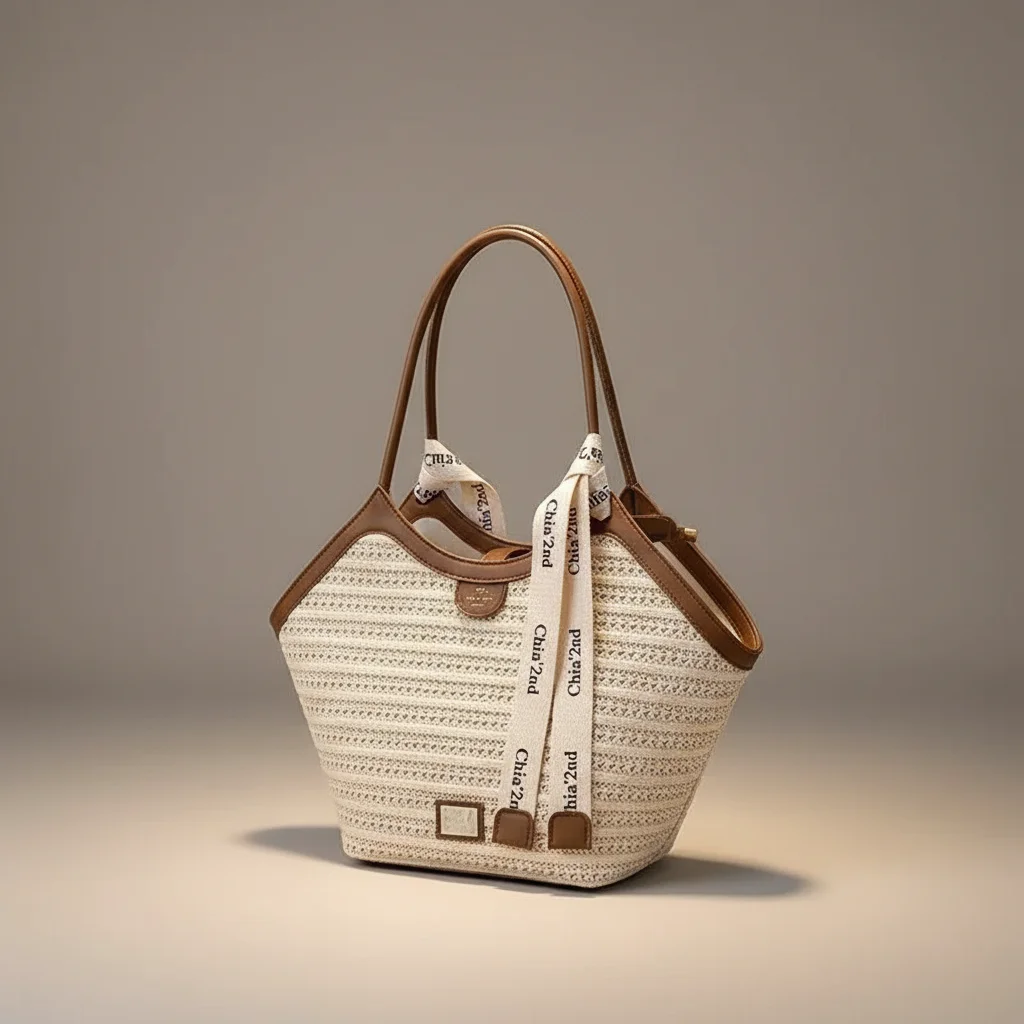 Sac tressé femme en paille grande capacité - Vue 20 - sac tressé