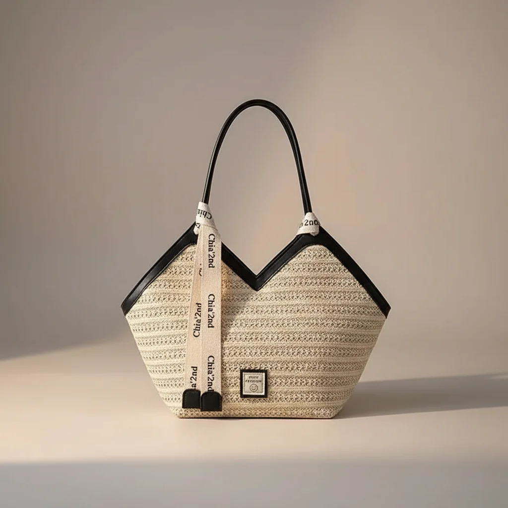 Sac tressé femme en paille grande capacité - Vue 21 - sac tressé