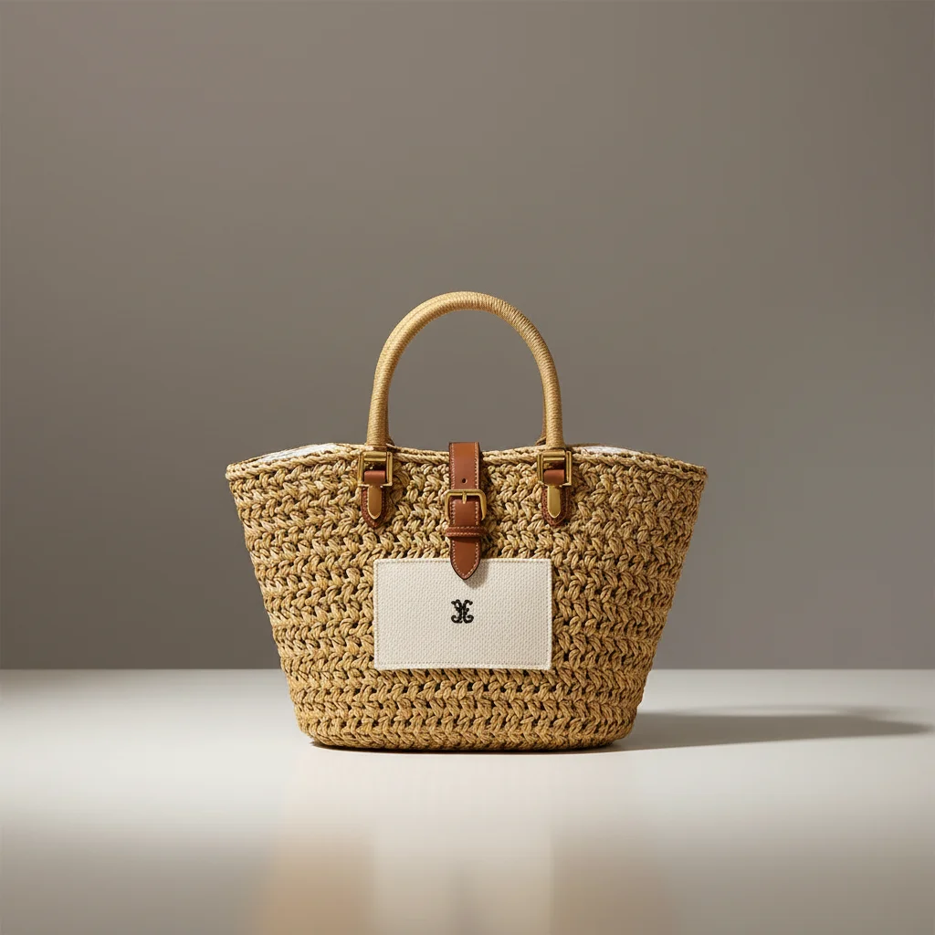 Sac tressé femme en paille structuré - Vue 11 - sac tressé