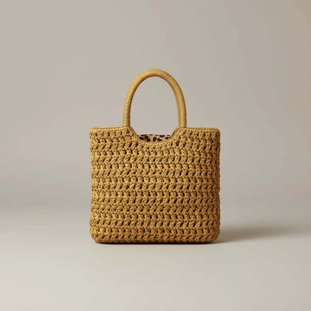 Sac tressé femme en paille structuré - Vue 12 - sac tressé