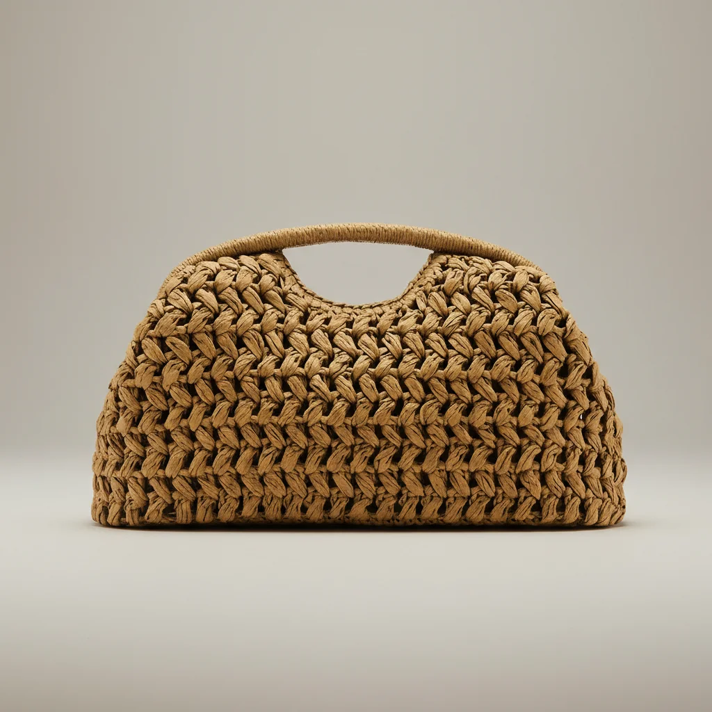 Sac tressé femme en paille structuré - Vue 14 - sac tressé