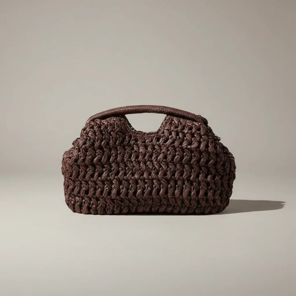 Sac tressé femme en paille structuré - Vue 3 - sac tressé
