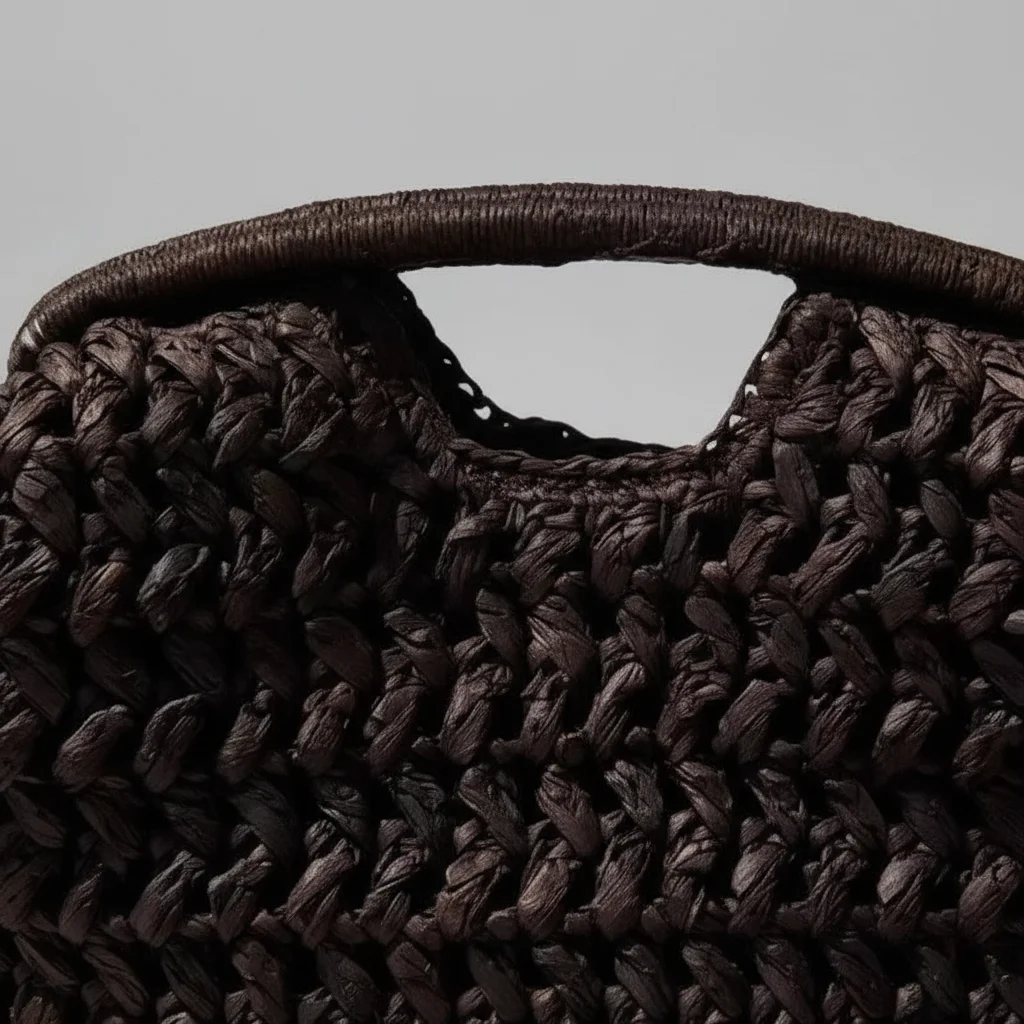Sac tressé femme en paille structuré - Vue 4 - sac tressé
