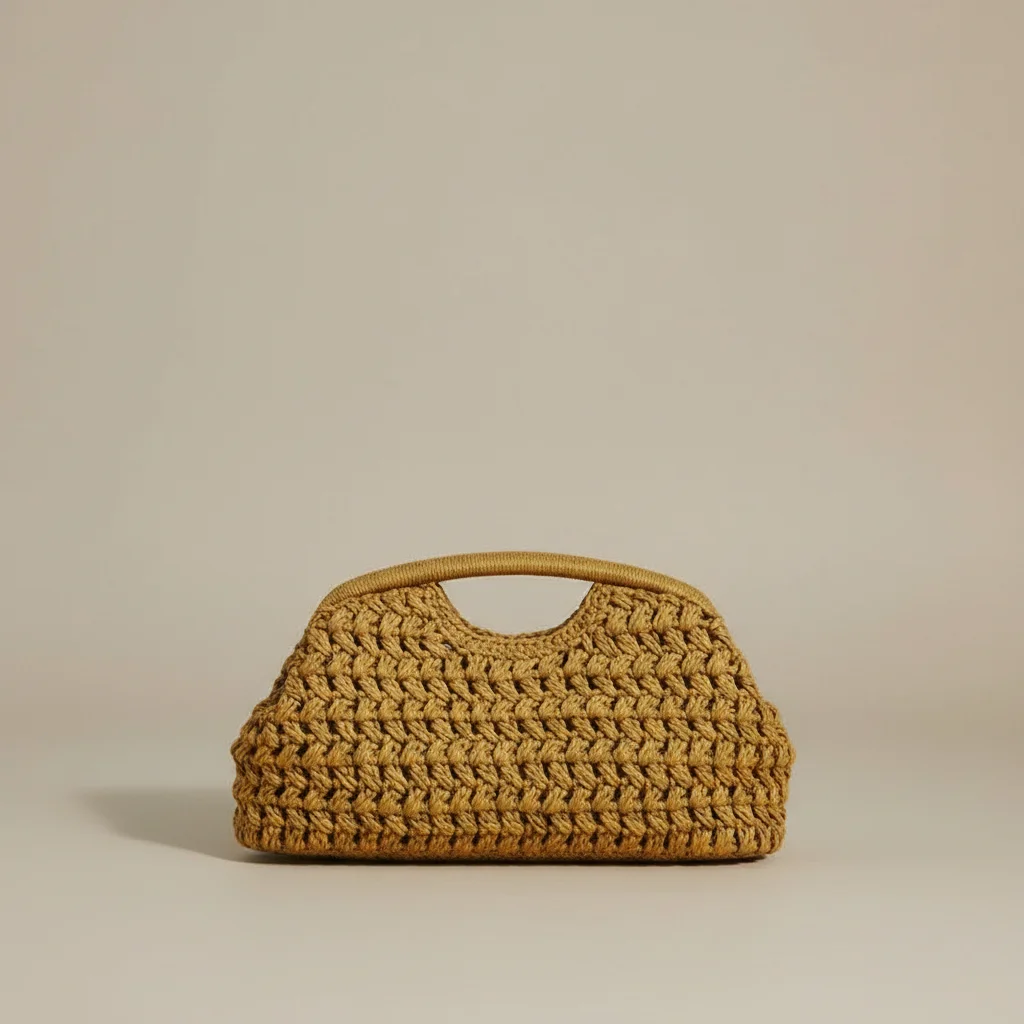 Sac tressé femme en paille structuré - Vue 8 - sac tressé