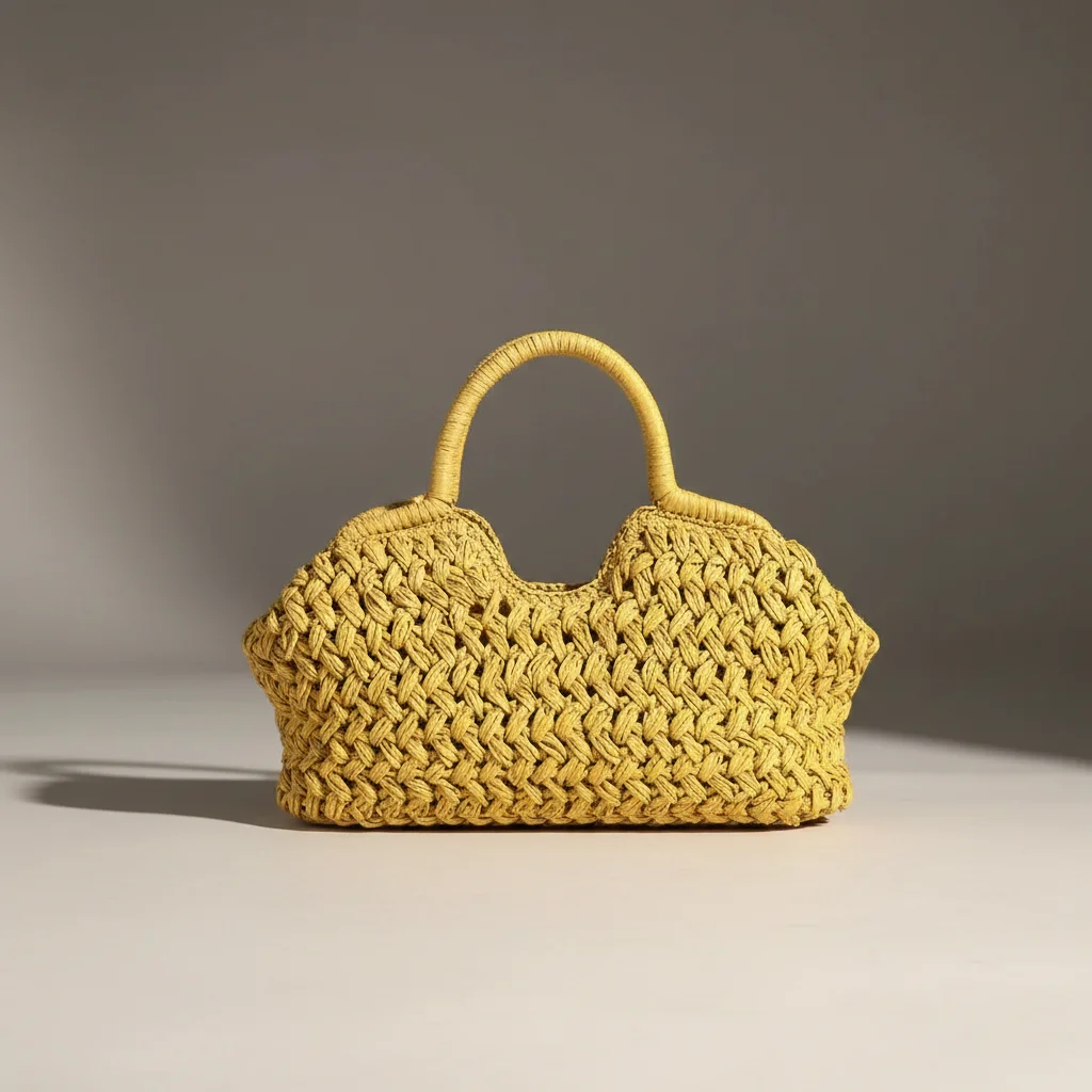 Sac tressé femme en paille structuré - Vue 9 - sac tressé
