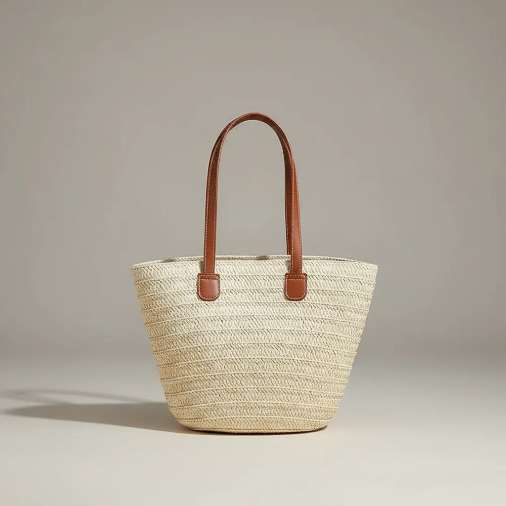 Sac tressé femme grand format plage - Vue 14 - sac tressé
