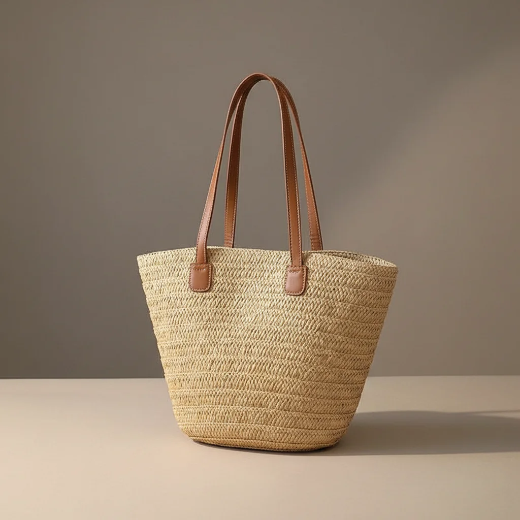 Sac tressé femme grand format plage - Vue 17 - sac tressé
